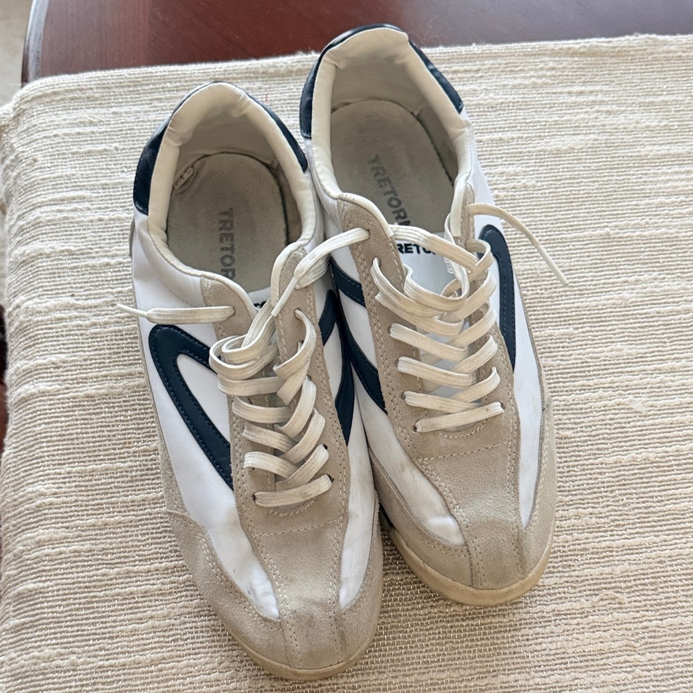 Tretorn Men's White and Beige Sneakers